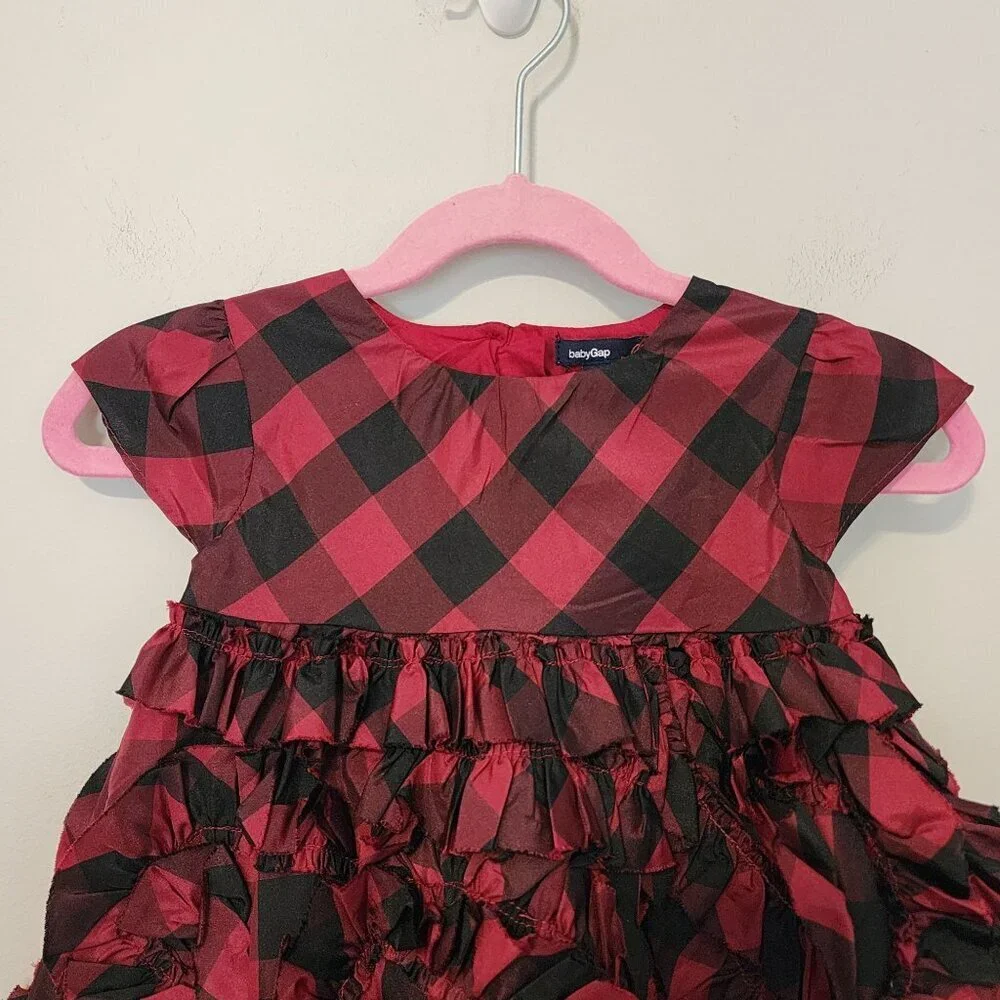 New Baby Gap holiday dress with bloomers sz 6-12 m red plaid Christmas
